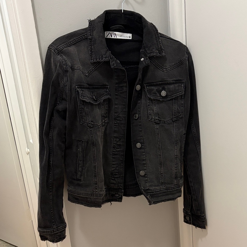 Zara Black Denim Jacket